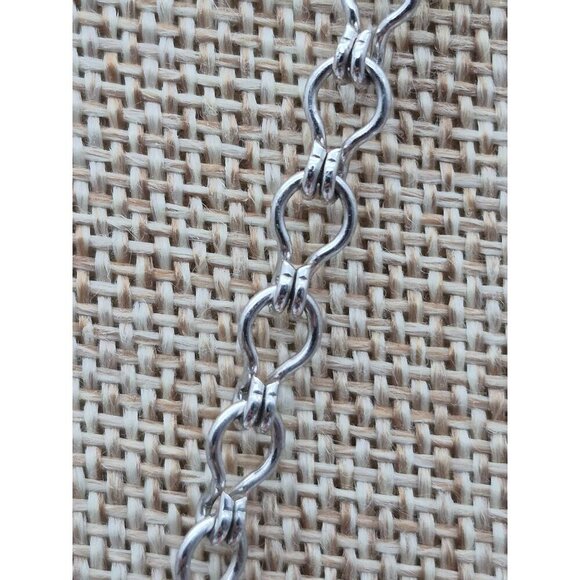 Sarah Coventry Vintage Silver Tone Open Works Teardrop Pendant Necklace - Picture 4 of 7